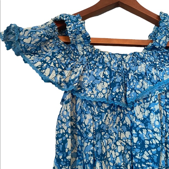 House of Harlow 1960 Turquoise Cold Shoulder Crop Top - Picture 2 of 12